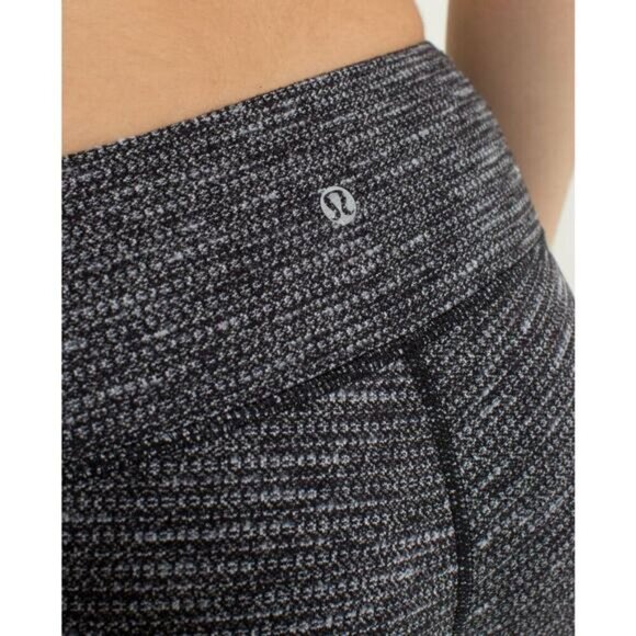 Lululemon Wunder Under Pant In Coco Pique Black White Size 4 - Picture 5 of 11